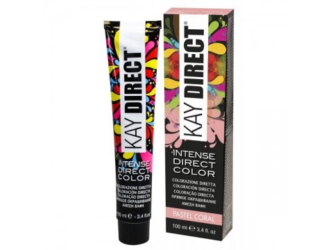 KAY DIRECT PASTEL Coral (pastelinė koralinė) tiesioginio pigmento plaukų dažai be amoniako ir peroksido profesionaliam naudojimui 100ml